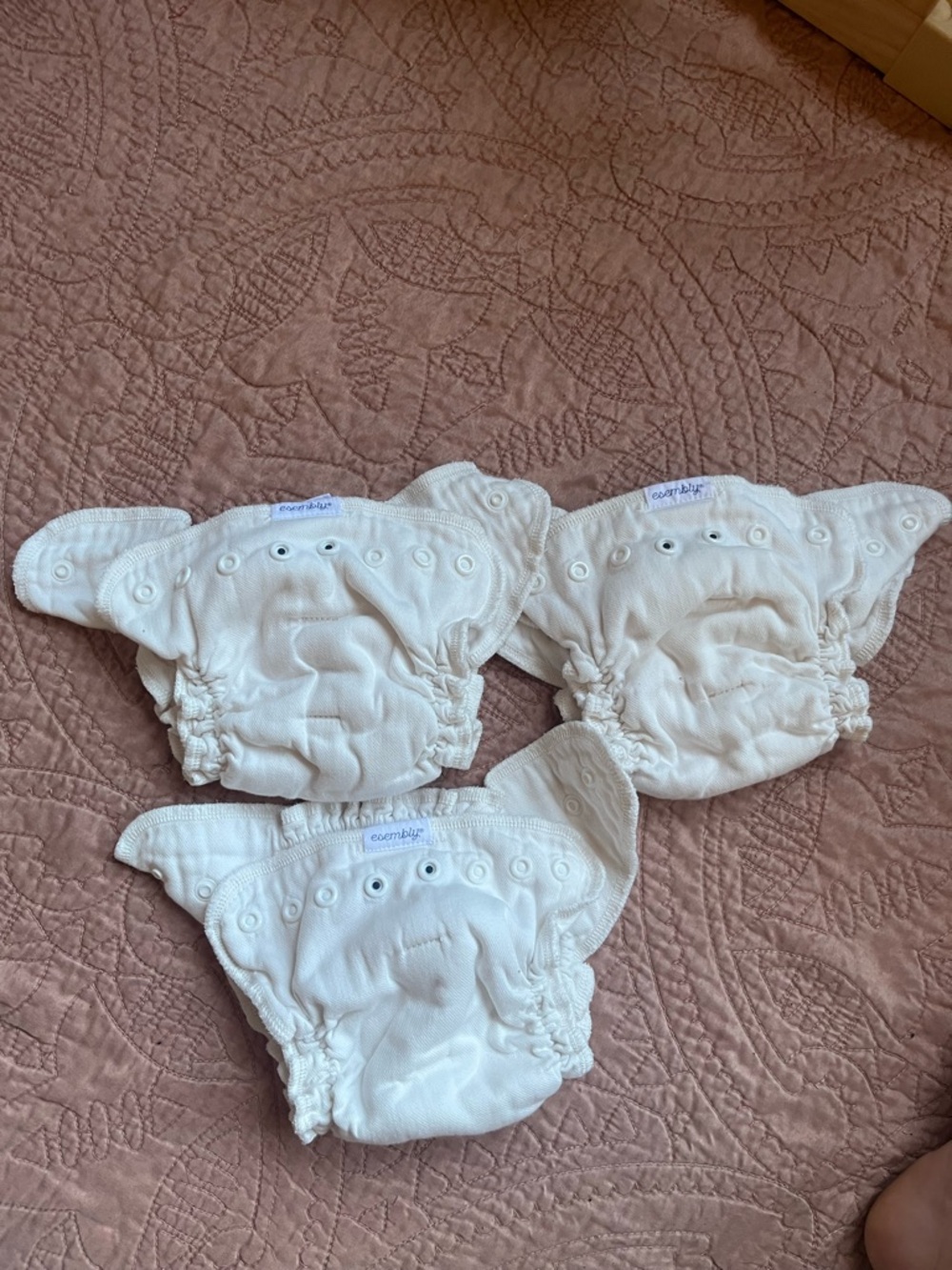 EUC Esembly Size 1 Organic Cotton Cloth Diapers Inners